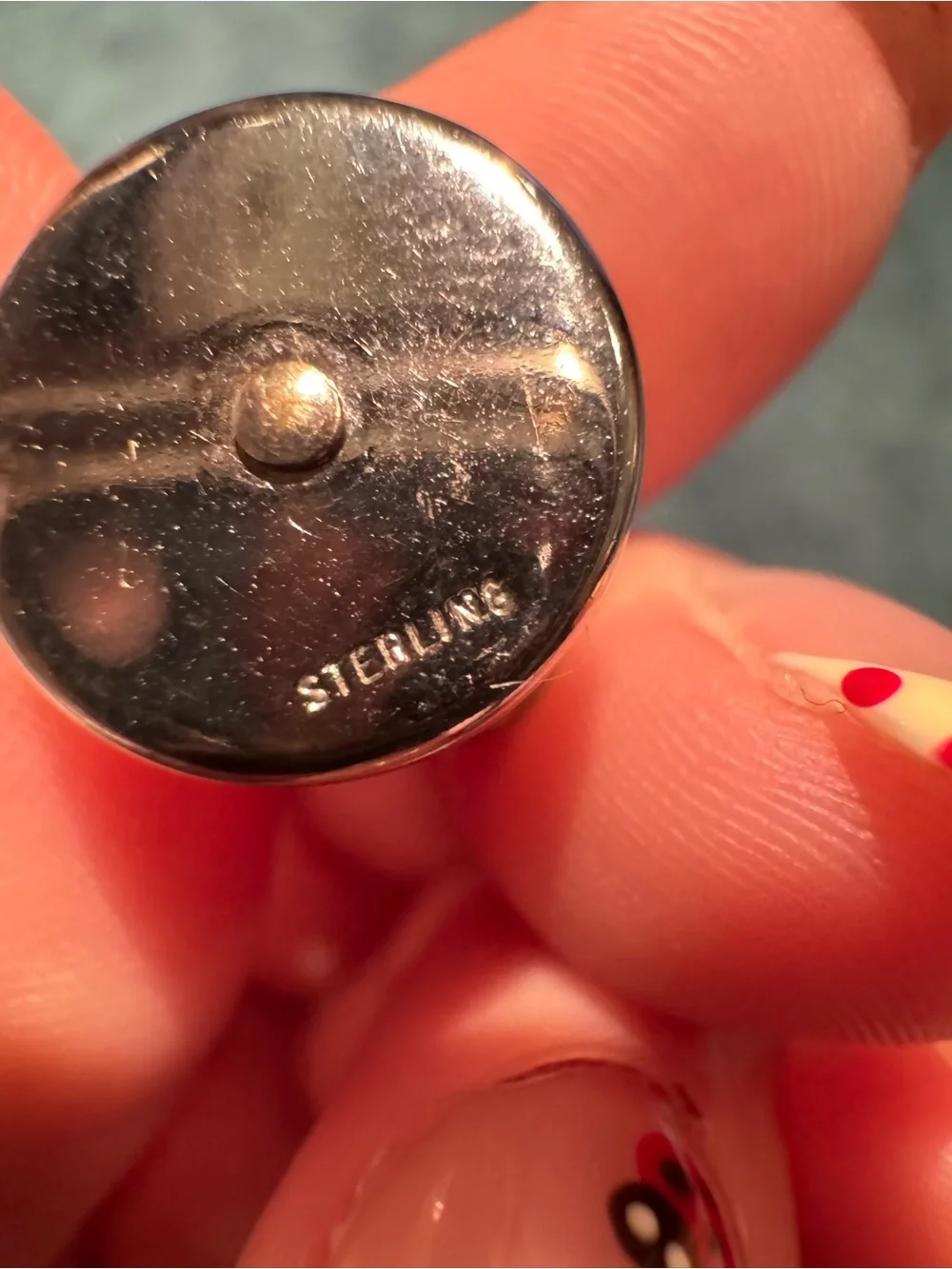 Vintage Sterling Silver Dice Charm
